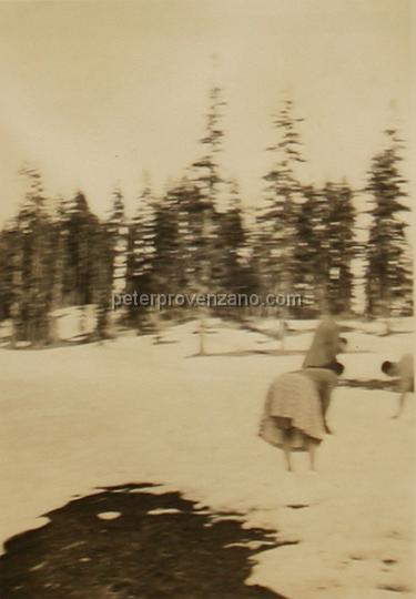 Peter Provenzano Photo Album Image_copy_175.jpg - Making snowballs. Mount Shasta, California - 1942.